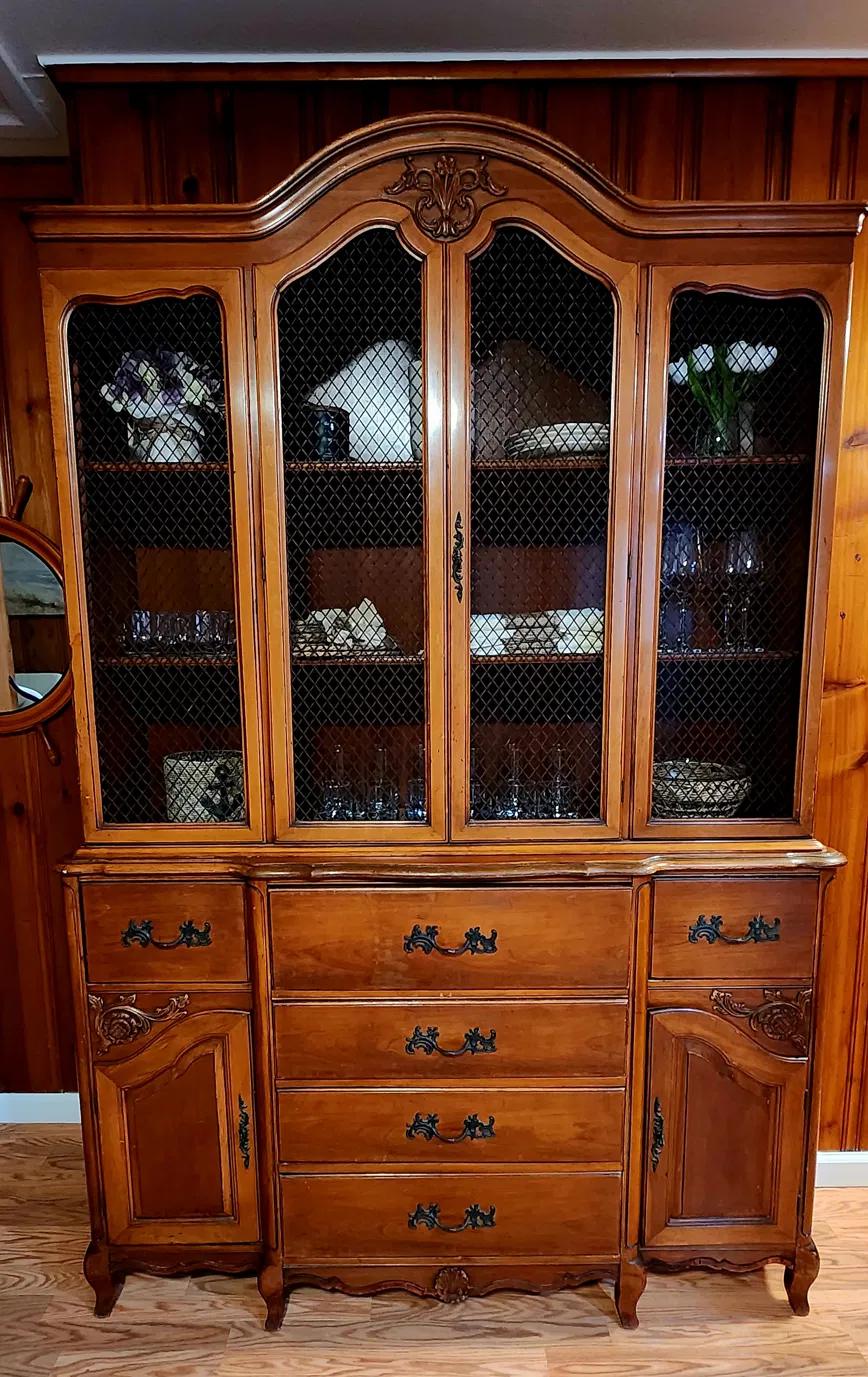 Antique French provincial breakfront cabinet, one of Jean's original pieces
