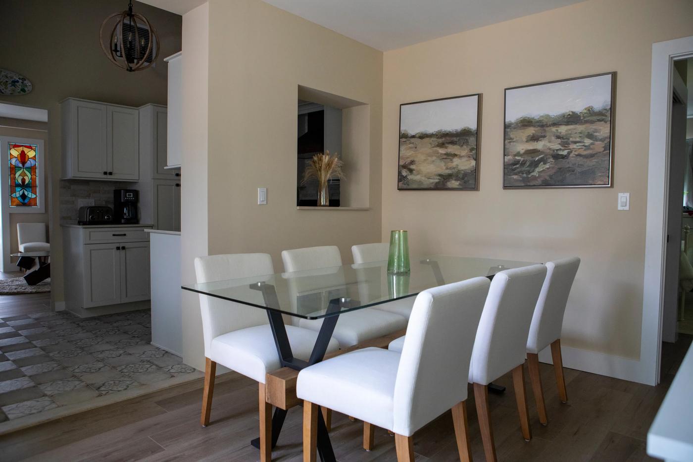 Dining room seating ten guests
