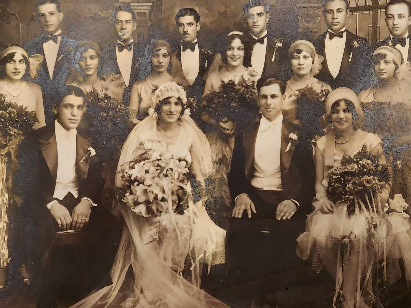 Wedding photograph of the Rottino family, early 20th century